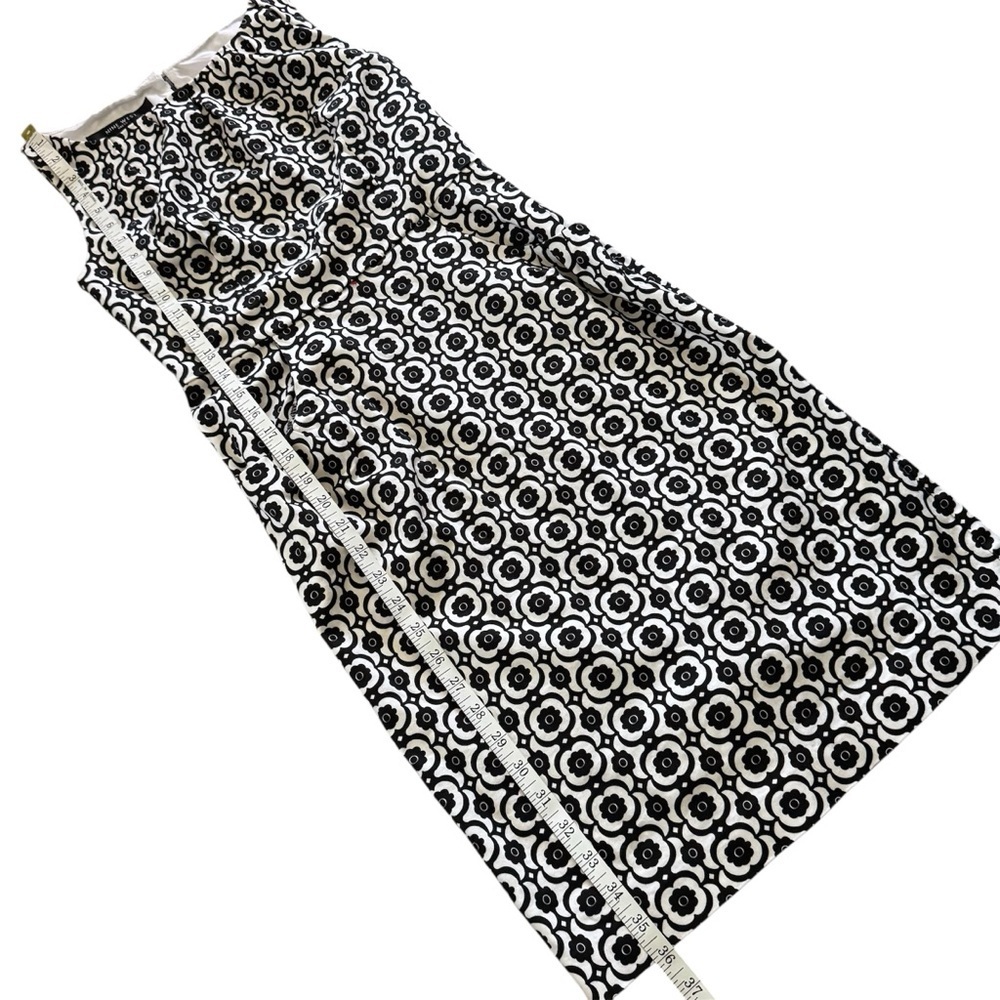 Nine West Black & White Geometric Sheath Dress Sleeveless - Picture 10 of 12